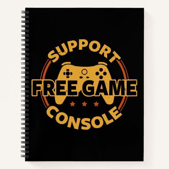 Funny Gamer Console Protest Gaming Notebook (Front)