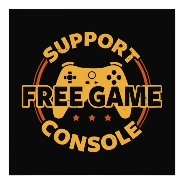 Funny Gamer Console Protest Gaming Photo Print (Front)