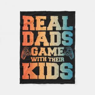 Funny Gamer Dad Art For Gaming Dad Daddy Men Game  Fleece Blanket