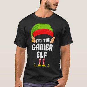 Funny Gamer Elf Matching Family Group Pj Christmas T-Shirt