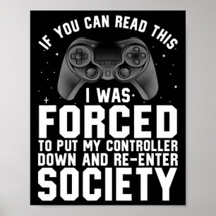 Funny Gamer For Men Women Video Gamer Gaming Game  Poster