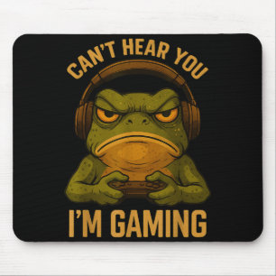 Funny Gamer Frog Art Graphic Tee Men Boys Funny Vi Mouse Mat