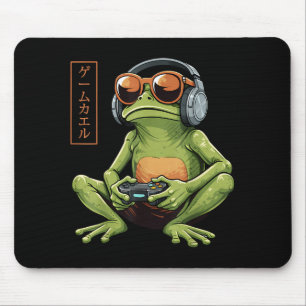 Funny Gamer Frog Art Japanese Vintage Boys Teens M Mouse Mat