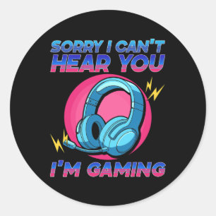 Funny Gamer Game Controller For Teens Boys Girl Vi Classic Round Sticker