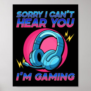 Funny Gamer Game Controller For Teens Boys Girl Vi Poster