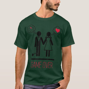 Funny Gamer Game Over Bachelor Party T-Shirt