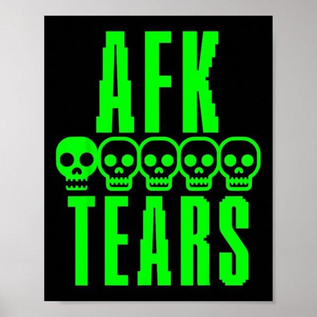 Funny Gamer Gaming Sarcasm Away From Keyboard Afk  Poster (Front)