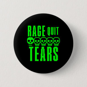 Funny Gamer Gaming Sarcasm Rage Quit Noob Tears  6 Cm Round Badge