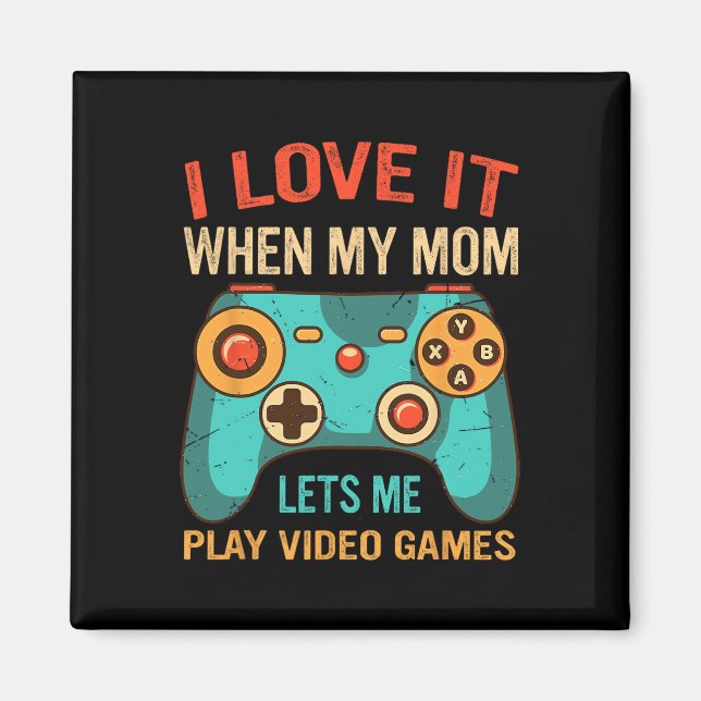 Funny Gamer Gift For Boys Console Video Game Prese Magnet (Front)