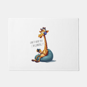 Funny Gamer Giraffe Gaming For Boys Men Video Game Doormat