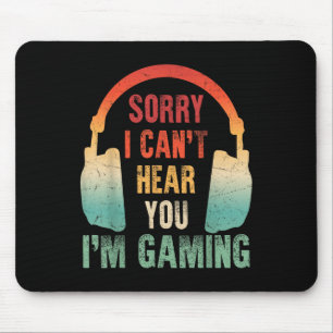 Funny Gamer Graphic Shirt For Teens Boys Men Video Mouse Mat
