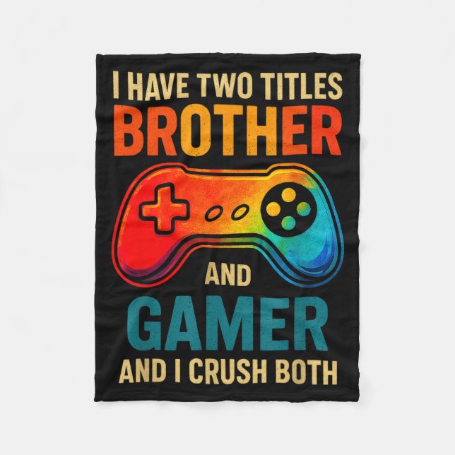 Funny Gamer Graphic Tee For Boys Teens Kids Video  Fleece Blanket (Front)