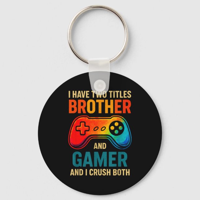 Funny Gamer Graphic Tee For Boys Teens Kids Video  Key Ring (Front)