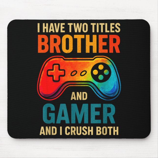 Funny Gamer Graphic Tee For Boys Teens Kids Video  Mouse Mat (Front)
