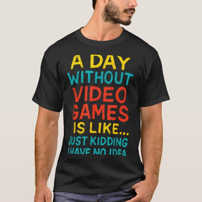 Funny Gamer Graphic Tee Men Boys Teens Video Gamin (Front)