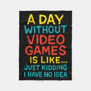 Funny Gamer Graphic Tee Men Boys Teens Video Gamin Fleece Blanket