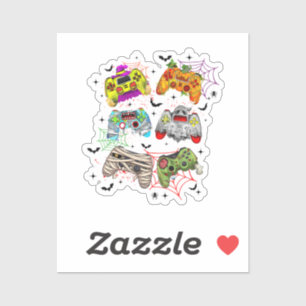 Funny Gamer Halloween stickers