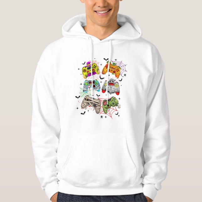 Funny Gamer Halloween T-Shirt Hoodie (Front)