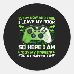 Funny Gamer I Don't Always Play Video Games Gift B Classic Round Sticker