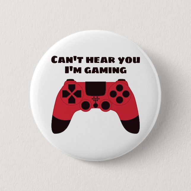 Funny Gamer Meme - Videogames Nerd Typographic 6 Cm Round Badge (Front)