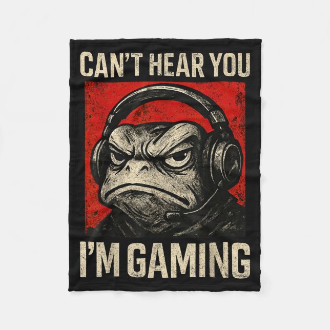 Funny Gamer Mpy Frog Art Men Women Boys Video Gami Fleece Blanket (Front)
