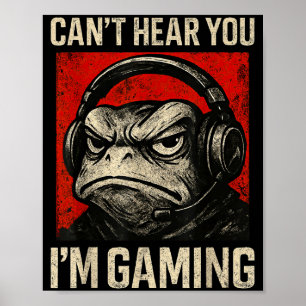 Funny Gamer Mpy Frog Art Men Women Boys Video Gami Poster