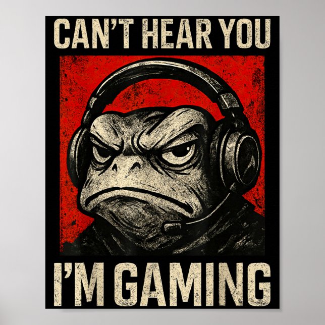 Funny Gamer Mpy Frog Art Men Women Boys Video Gami Poster (Front)