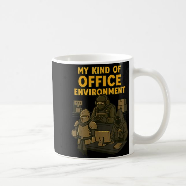 Funny Gamer Office Work Sarcasm Gamer Nerd Office  Coffee Mug (Right)