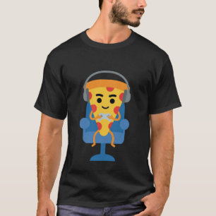 Funny Gamer Pizza Gaming Video Game Enthusiast Boy T-Shirt