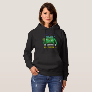 Funny Gamer Quote Neon Controller Graphic Hoodie