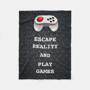 Funny Gamer Quotes Fleece Blanket