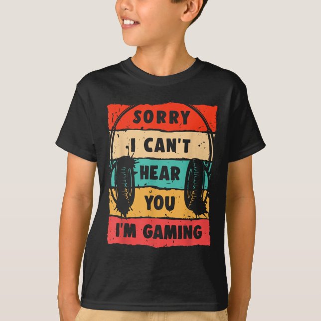 Funny Gamer Shirt For Teens Boys Men Video Gaming  (Front)