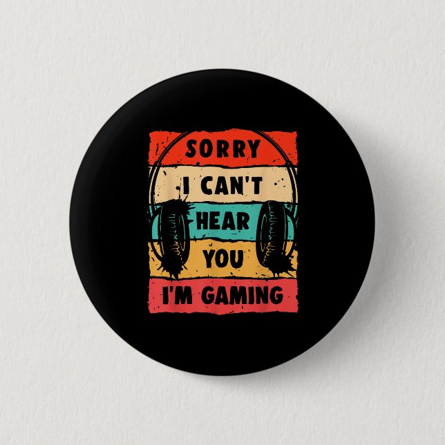 Funny Gamer Shirt For Teens Boys Men Video Gaming  6 Cm Round Badge (Front)