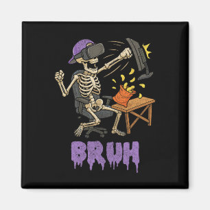 Funny Gamer Skeleton Gamer Teen Boys Video Gaming  Magnet
