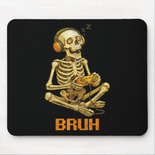Funny Gamer Skeleton Gamer Teen Boys Video Gaming Mouse Mat