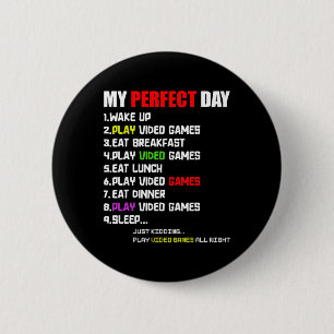 Funny Gamer Video Game Player For Boys Girls Men G 6 Cm Round Badge