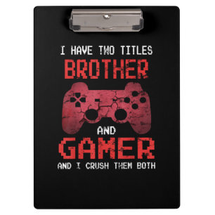 Funny Gamer Vintage Video Games For Boys Brother Clipboard