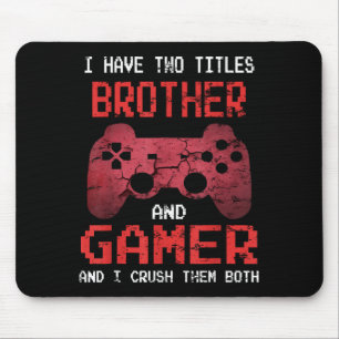 Funny Gamer Vintage Video Games For Boys Brother Mouse Mat