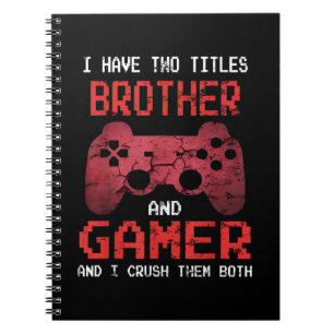 Funny Gamer Vintage Video Games For Boys Brother Notebook