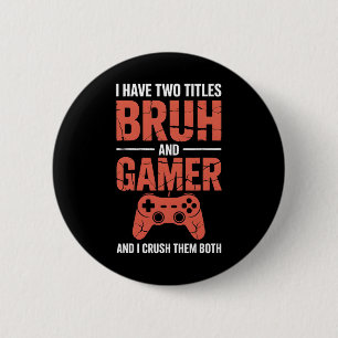 Funny Gamer Vintage Video Games For Boys Brother S 6 Cm Round Badge
