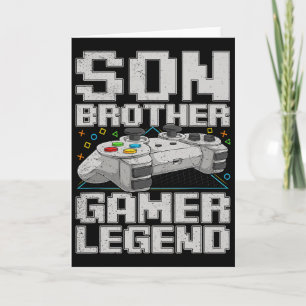 Funny Gamer Vintage Video Games For Boys Brother S Card