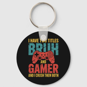 Funny Gamer Vintage Video Games For Boys Brother S Key Ring
