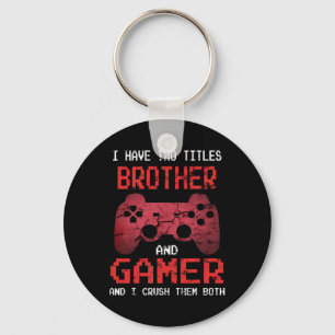 Funny Gamer Vintage Video Games For Boys Brother S Key Ring