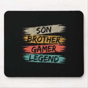 Funny Gamer Vintage Video Games For Boys Brother S Mouse Mat