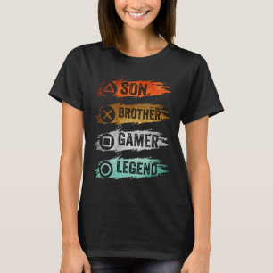 Funny Gamer Vintage Video Games For Boys Brother S T-Shirt