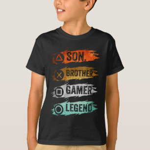 Funny Gamer Vintage Video Games For Boys Brother S T-Shirt