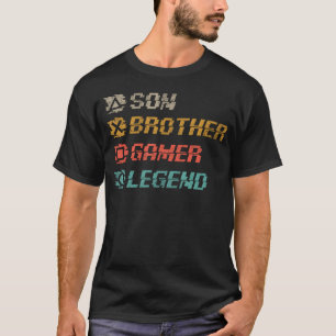 Funny Gamer Vintage Video Games For Boys Brother S T-Shirt