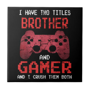 Funny Gamer Vintage Video Games For Boys Brother Tile