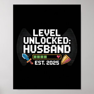 Funny Gamer Wedding Engagement Gift Tee Poster
