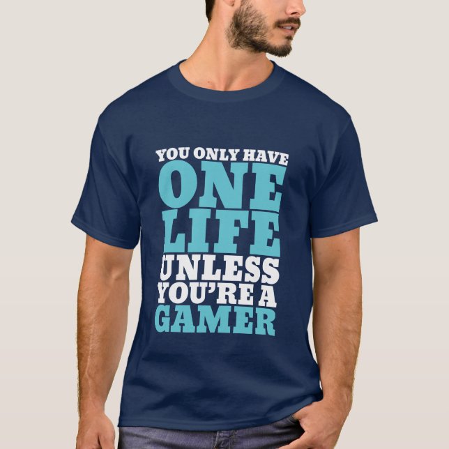 Funny Gamers T-shirt for Gaming Nerds (Front)